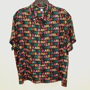 👕 Colorful Karl Lagerfeld Button Down Dress Shirt👕